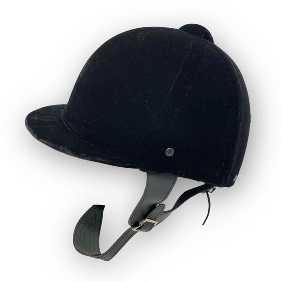 Vintage Equestrian Riding Cap Size 7 1/4 Black Pony Club Approved Helmet Korea main image 8